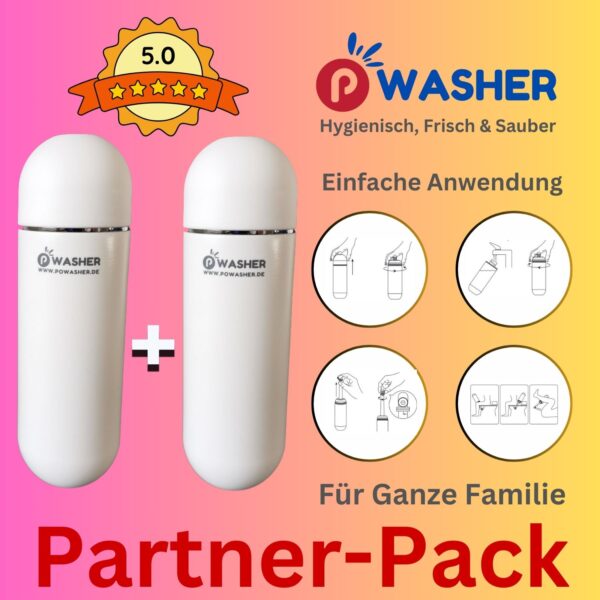 2 x Powasher - PoDusche Partner-Pack